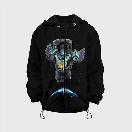Детская куртка Космическая бабочка / 3D-Черный – фото 1