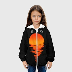Куртка с капюшоном детская Отражение Солнца, цвет: 3D-белый — фото 2