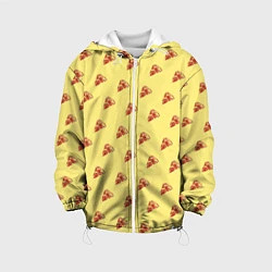 Куртка с капюшоном детская Рай пиццы, цвет: 3D-белый