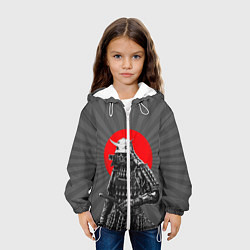 Куртка с капюшоном детская Мертвый самурай, цвет: 3D-белый — фото 2