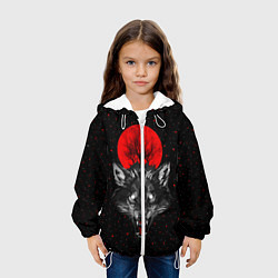 Куртка с капюшоном детская Кровавая Луна, цвет: 3D-белый — фото 2