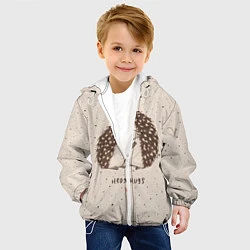 Куртка с капюшоном детская Влюбленные ежики, цвет: 3D-белый — фото 2