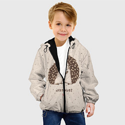 Куртка с капюшоном детская Влюбленные ежики, цвет: 3D-черный — фото 2