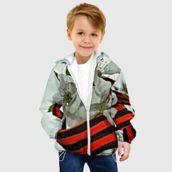 Куртка с капюшоном детская Георгиевская лента, цвет: 3D-белый — фото 2