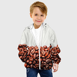 Куртка с капюшоном детская Coffee, цвет: 3D-белый — фото 2
