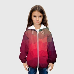 Куртка с капюшоном детская Edge abstract, цвет: 3D-белый — фото 2