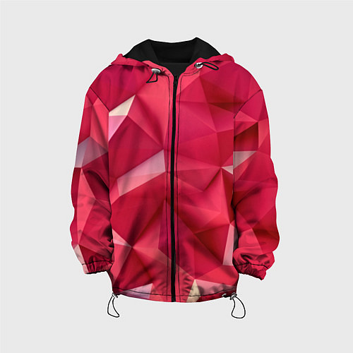 Детская куртка Розовые грани / 3D-Черный – фото 1