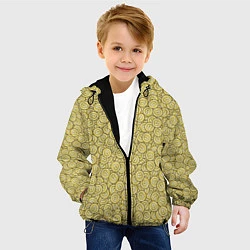 Куртка с капюшоном детская Bitcoins Coins, цвет: 3D-черный — фото 2