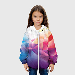 Куртка с капюшоном детская Абстракция, цвет: 3D-белый — фото 2