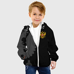 Куртка с капюшоном детская Russia - Black collection, цвет: 3D-белый — фото 2