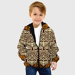 Куртка с капюшоном детская Турецкий узор, цвет: 3D-черный — фото 2