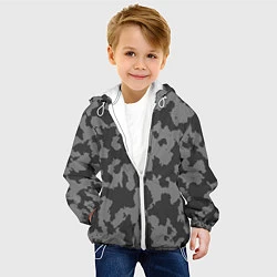 Куртка с капюшоном детская Ночной Камуфляж, цвет: 3D-белый — фото 2