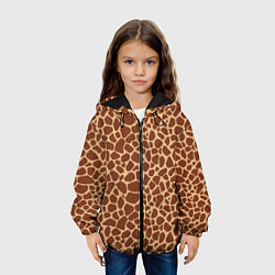 Куртка с капюшоном детская Жираф, цвет: 3D-черный — фото 2