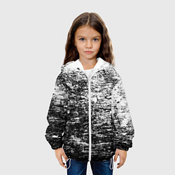 Куртка с капюшоном детская Краска и потертости!, цвет: 3D-белый — фото 2