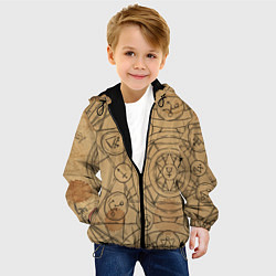 Куртка с капюшоном детская Код да Винчи, цвет: 3D-черный — фото 2