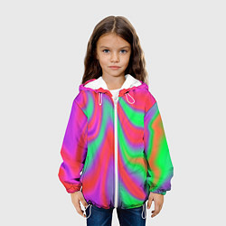 Куртка с капюшоном детская Глянцевые краски, цвет: 3D-белый — фото 2