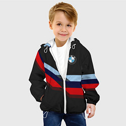 Куртка с капюшоном детская Бмв Bmw Black, цвет: 3D-белый — фото 2