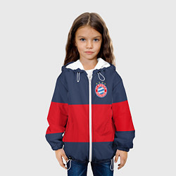 Куртка с капюшоном детская Bayern Munchen - Red-Blue FCB 2022 NEW, цвет: 3D-белый — фото 2