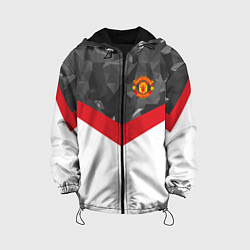 Куртка с капюшоном детская Man United FC: Grey Polygons, цвет: 3D-черный