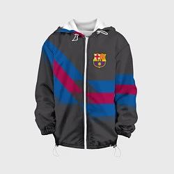 Куртка с капюшоном детская Barcelona FC: Dark style, цвет: 3D-белый