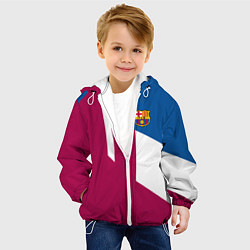 Куртка с капюшоном детская FC Barcelona 2018, цвет: 3D-белый — фото 2