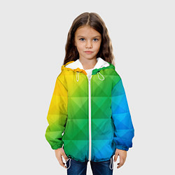 Куртка с капюшоном детская Colored wall, цвет: 3D-белый — фото 2