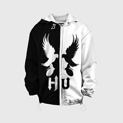 Куртка с капюшоном детская HU: Black & White, цвет: 3D-белый