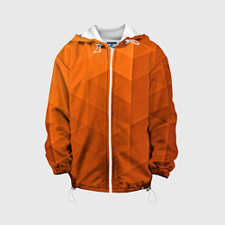 Куртка с капюшоном детская Orange abstraction, цвет: 3D-белый