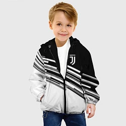 Куртка с капюшоном детская FC Juventus: B&W Line, цвет: 3D-черный — фото 2