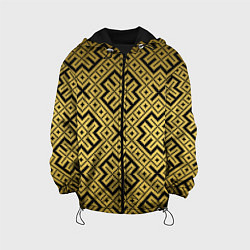 Куртка с капюшоном детская Обереги cлавян: золотая, цвет: 3D-черный