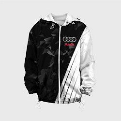 Куртка с капюшоном детская Audi: Black Poly, цвет: 3D-белый