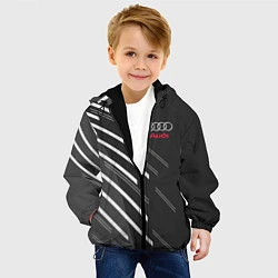 Куртка с капюшоном детская Audi: White Rays, цвет: 3D-черный — фото 2