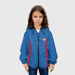 Куртка с капюшоном детская BMW M: Blue Carbon, цвет: 3D-черный — фото 2