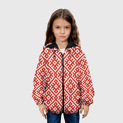 Куртка с капюшоном детская Обережная вышивка, цвет: 3D-черный — фото 2