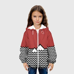 Куртка с капюшоном детская Горы Твин Пикс, цвет: 3D-белый — фото 2