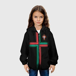 Куртка с капюшоном детская Сборная Португалии: Альтернатива ЧМ-2018, цвет: 3D-черный — фото 2
