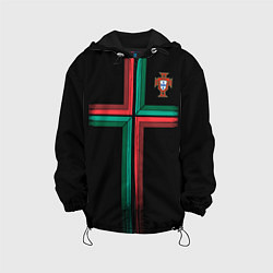 Куртка с капюшоном детская Сборная Португалии: Альтернатива ЧМ-2018, цвет: 3D-черный