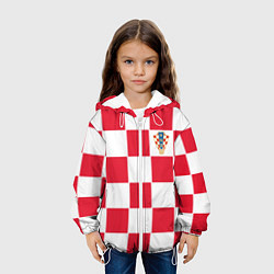 Куртка с капюшоном детская Сборная Хорватии: Домашняя ЧМ-2018, цвет: 3D-белый — фото 2