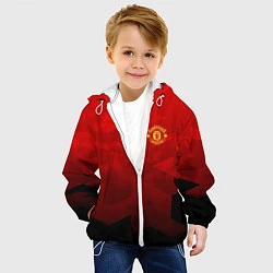 Куртка с капюшоном детская FC Man UTD: Red Poly, цвет: 3D-белый — фото 2