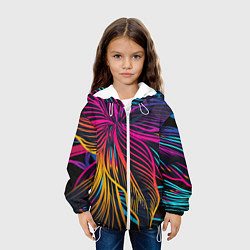 Куртка с капюшоном детская Floral Design, цвет: 3D-белый — фото 2