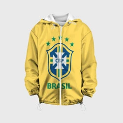 Куртка с капюшоном детская Brazil Team, цвет: 3D-белый
