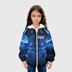 Куртка с капюшоном детская Mass Effect: Blue Armor N7, цвет: 3D-белый — фото 2