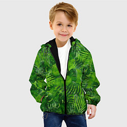 Куртка с капюшоном детская Тропический лес, цвет: 3D-черный — фото 2
