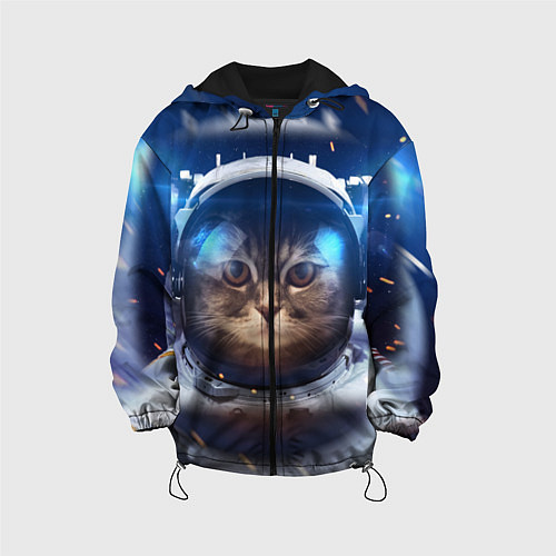 Детская куртка Кот-космонавт / 3D-Черный – фото 1