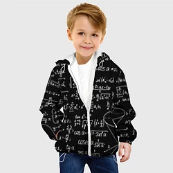 Куртка с капюшоном детская Алгебраические формулы, цвет: 3D-белый — фото 2