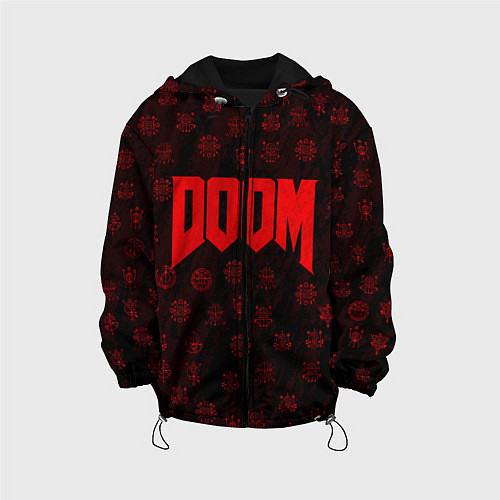 Детская куртка DOOM: Hellish signs / 3D-Черный – фото 1
