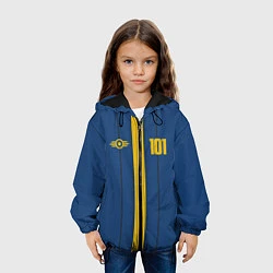 Куртка с капюшоном детская Fallout: Vault 101, цвет: 3D-черный — фото 2