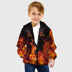 Куртка с капюшоном детская TES: Flame Wolf, цвет: 3D-черный — фото 2