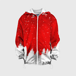 Куртка с капюшоном детская Christmas pattern, цвет: 3D-белый