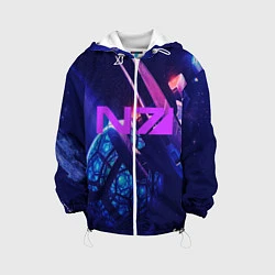 Куртка с капюшоном детская N7: Neon Space, цвет: 3D-белый